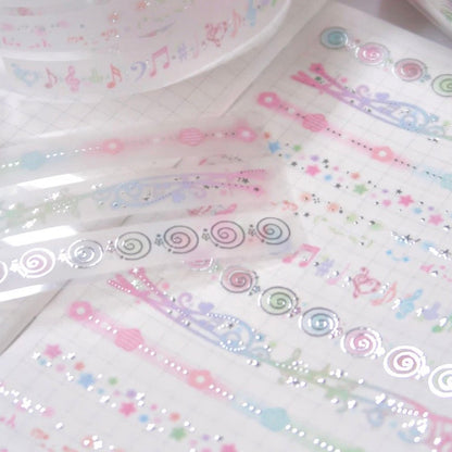 Pearly Button Hush Silver Line Kiss Cut Tape