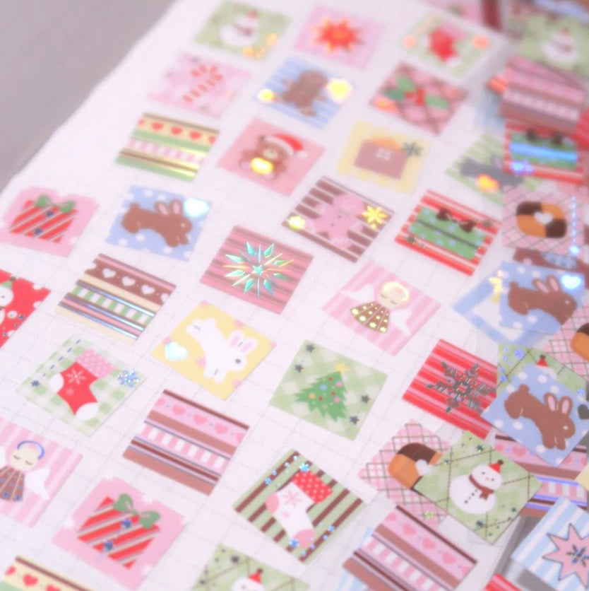 Pearly Button Icon Cubes Sticker
