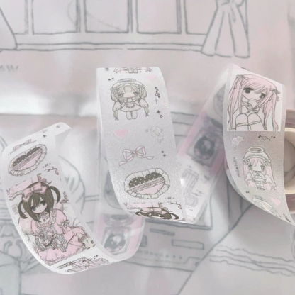 Milky Heart Doll Kiss Cut Tape
