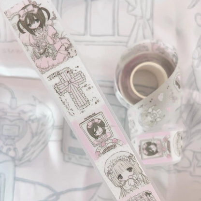 Milky Heart Doll Kiss Cut Tape
