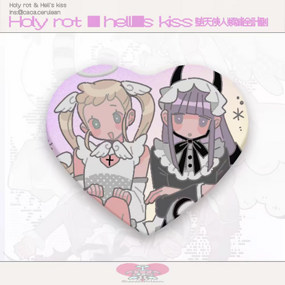 [Cacacerulean] Holy Rot & Hell's Kiss Pin Pin Button