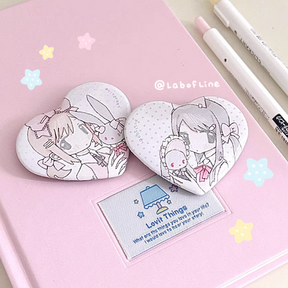 [Lab of Line] Bunny Rely Pin Button