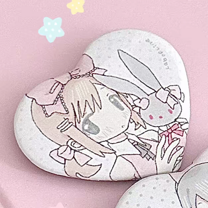 [Lab of Line] Bunny Rely Pin Button