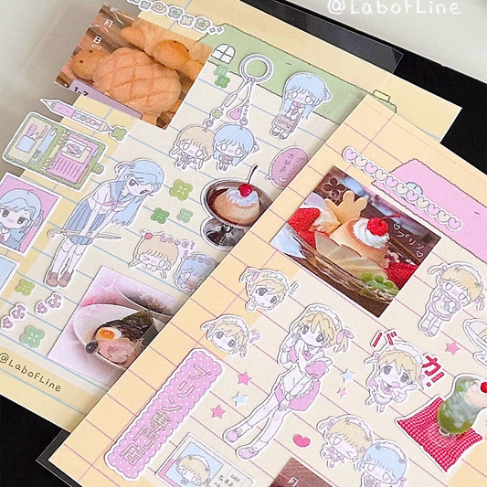 Lab of Line Dessert Shop Sticker
