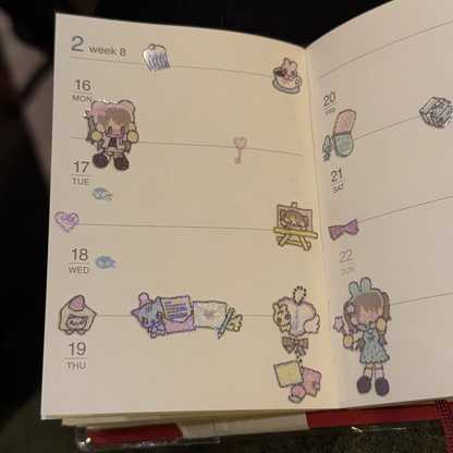 Creamhoneylin Girl Diary Sticker