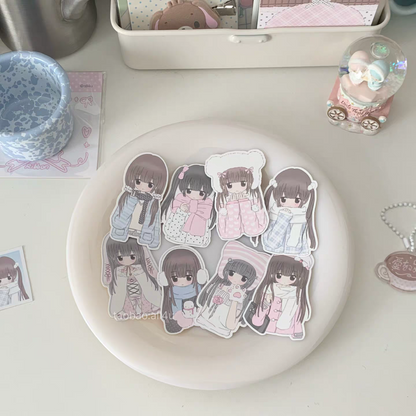 [All4u] Snow Diary Die Cut Sticker Pack