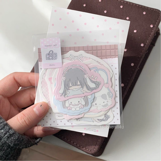 [All4u] Bunny Shaped Memo Set