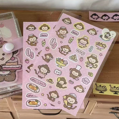 [Heart Bunny] Monkey Sticker