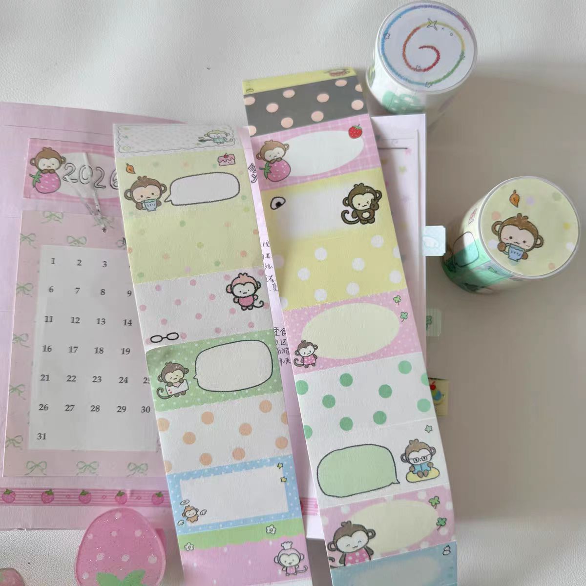 Heart Bunny Monkey Paper Kiss Cut Tape