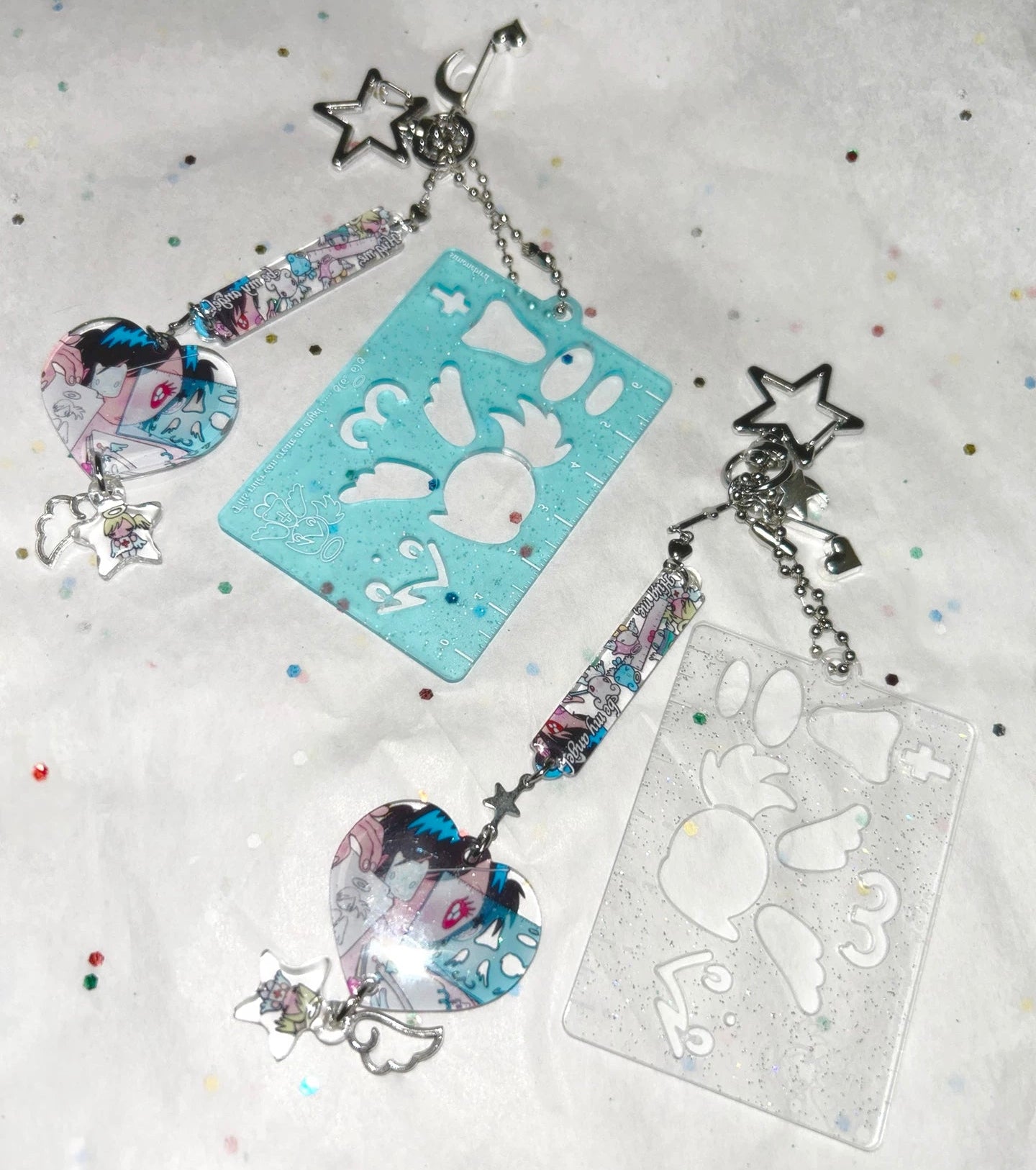 Sunonebird Angel Ruler Keychain