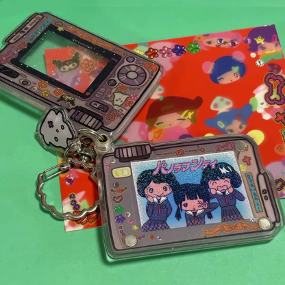 Sunonebird Glitter Camera Keychain