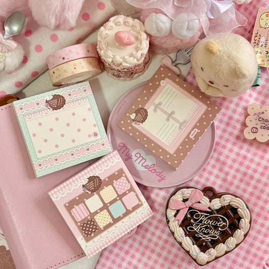 Eating Cookies Square Memo Pad