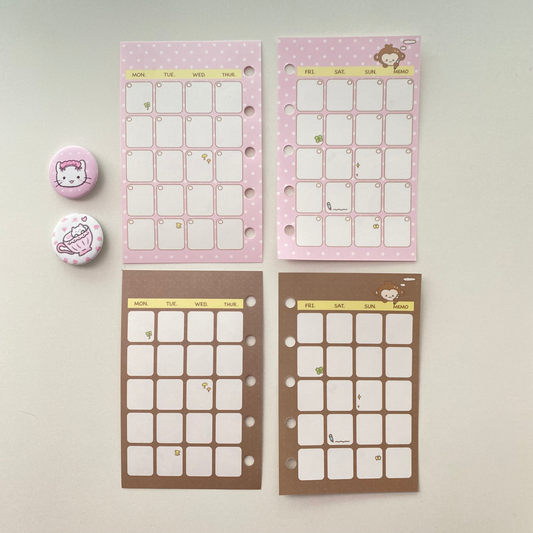 Heart Bunny Calendar Refill Page 20p