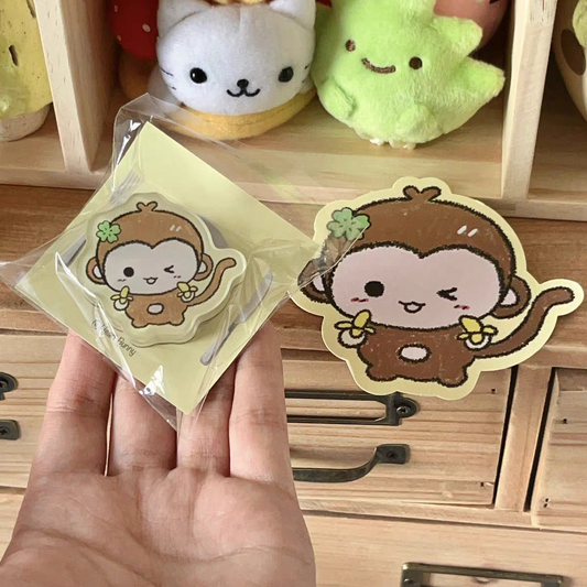 Heart Bunny Monkey Pendant & Clip