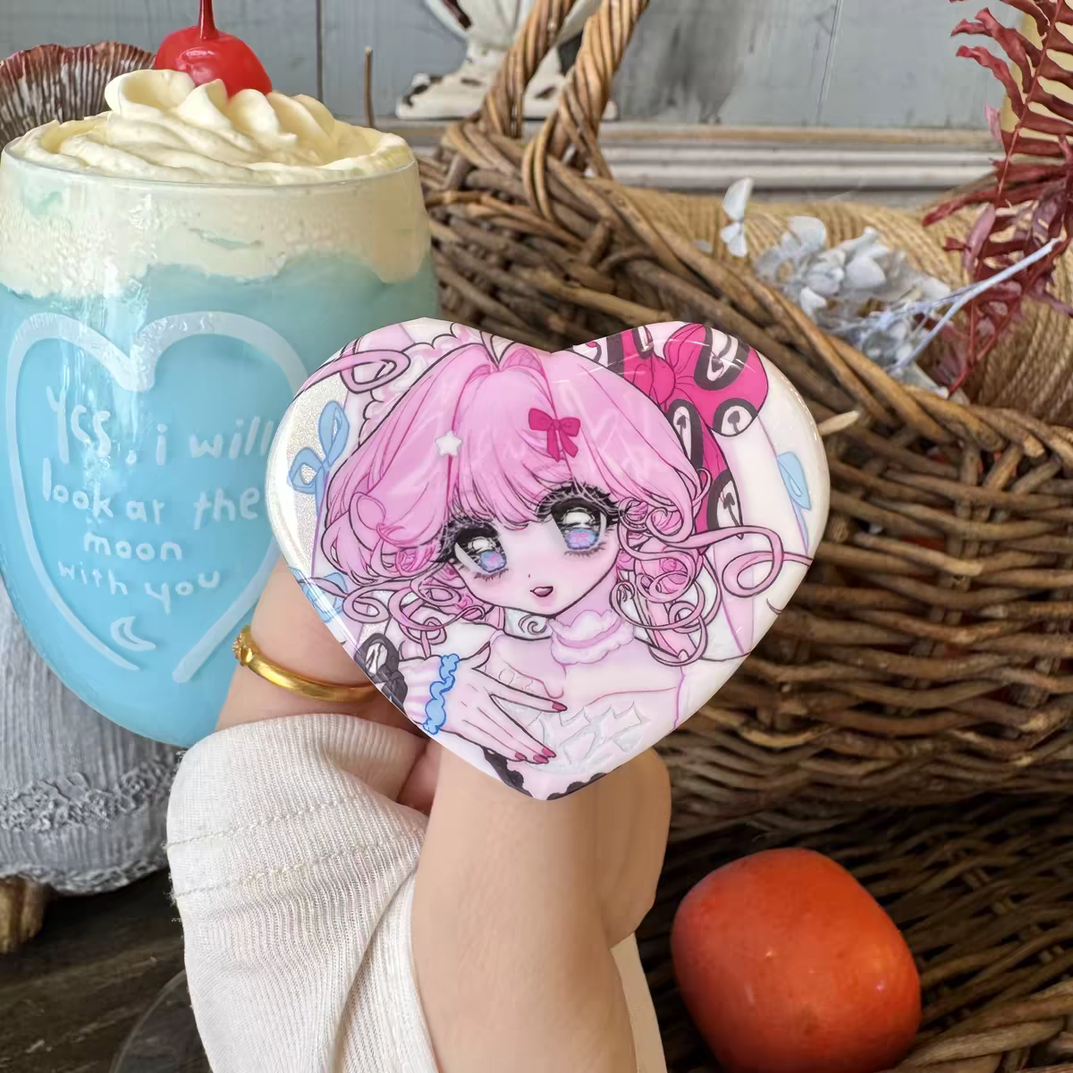 Lingqiqi Fairy Heart Pin Button