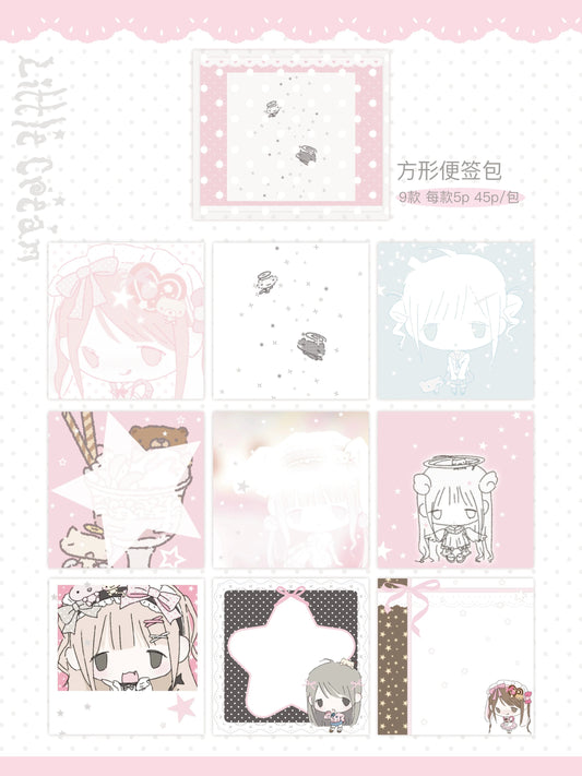 Little Cream Square Memo Set