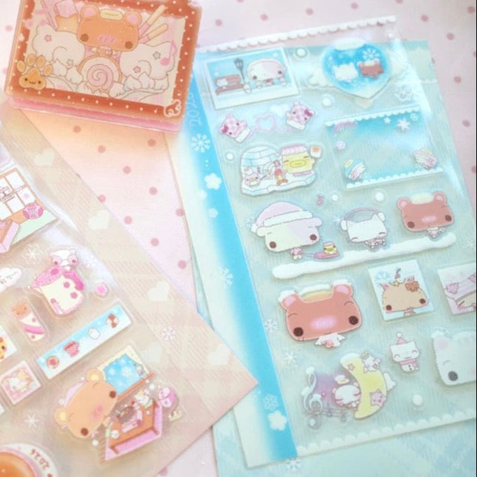 Happy Nyang Day Winter Blue Sticker