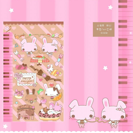 Happy Nyang Day Sweet Bunny Sticker