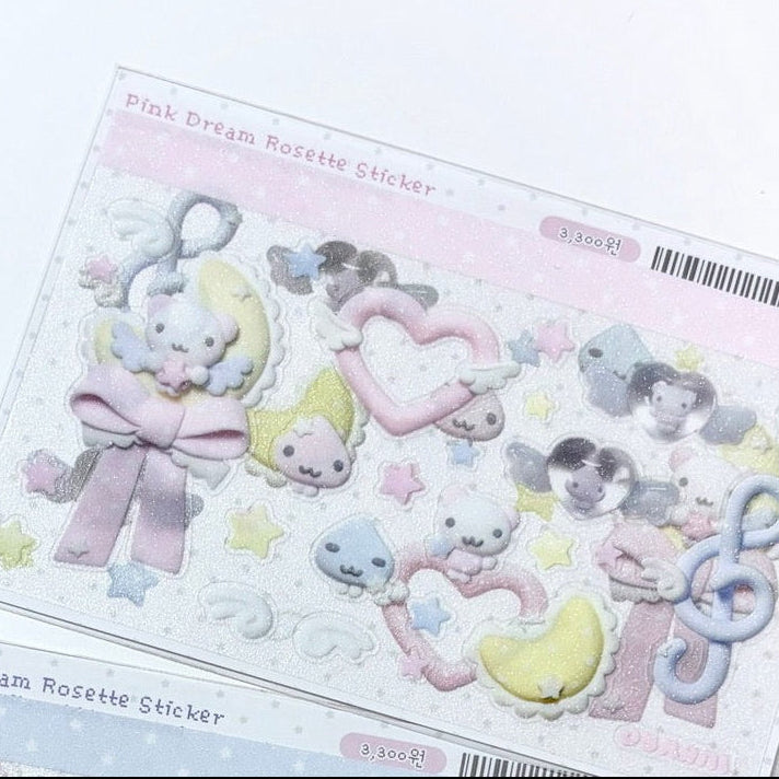 Jumani Pink Dream Rosette Sticker