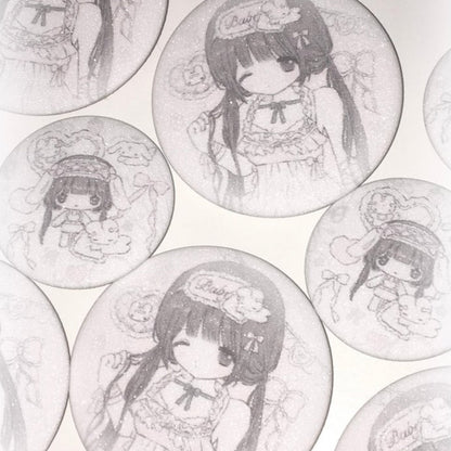 Milky Heart Babygirl Pin Button