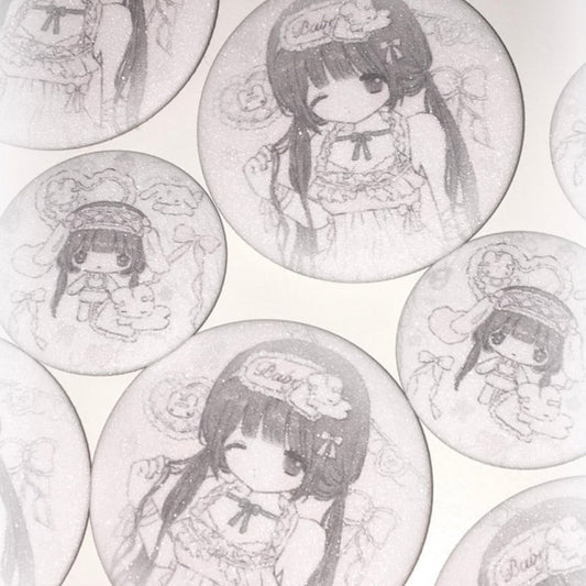 Milky Heart Babygirl Pin Button