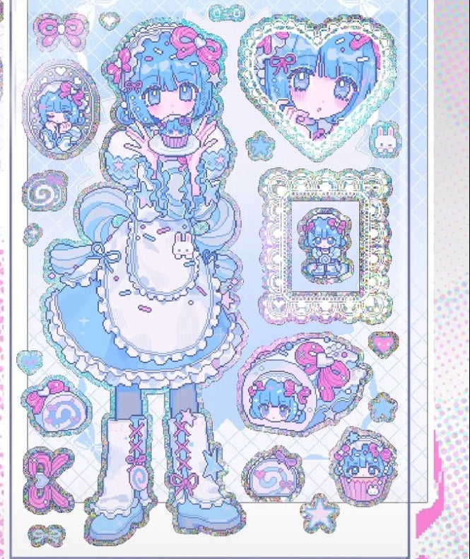 [Anarrator] Sugar Sweet Holographic Glitter Sticker