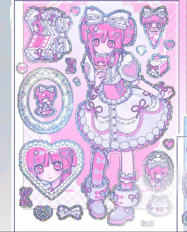 [Anarrator] Sugar Sweet Holographic Glitter Sticker
