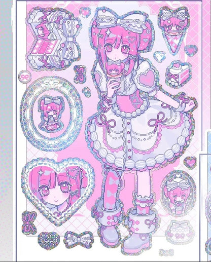 [Anarrator] Sugar Sweet Holographic Glitter Sticker