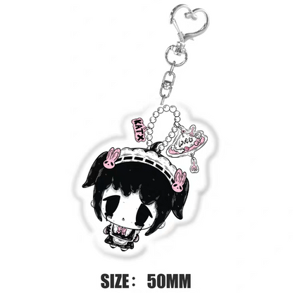 Rachel Li Sad Face Keychain