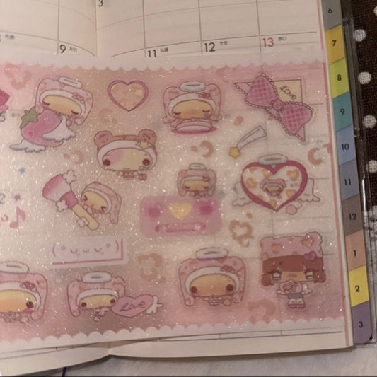 Happy Nyang Day Pink Bunny Sticker