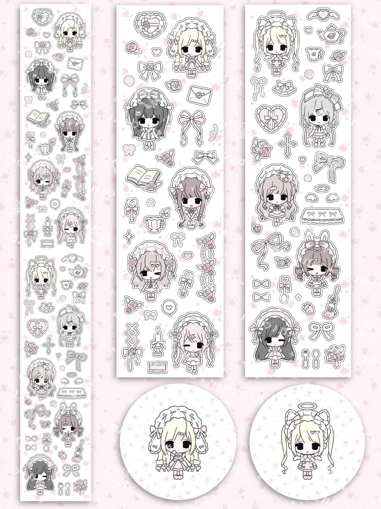 [Xiaoci] Rose Diary Kiss Cut Tape