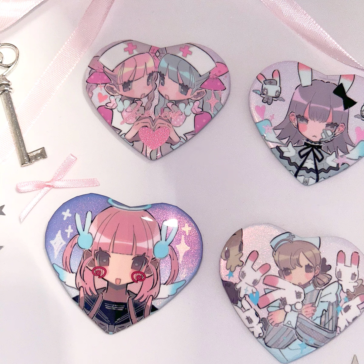 [Cacacerulean] First Aid Heart Pin Button