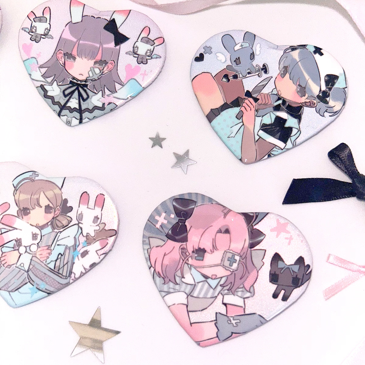 [Cacacerulean] First Aid Heart Pin Button