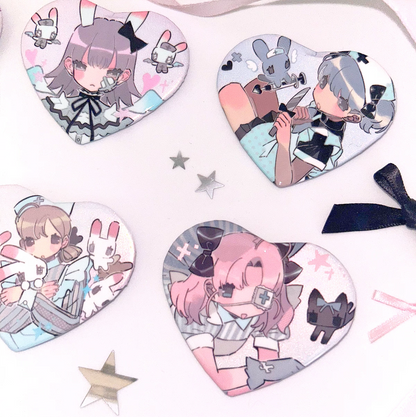[Cacacerulean] First Aid Heart Pin Button