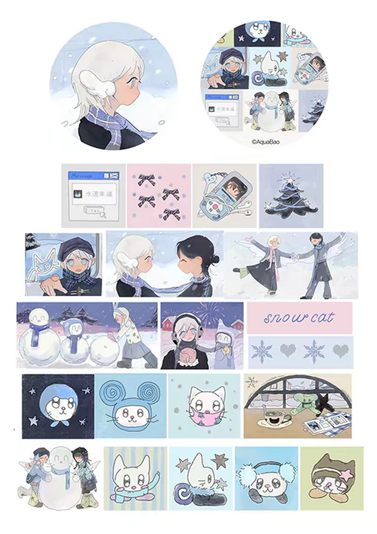[Aheaven] Make A Snow Cat Washi Tape