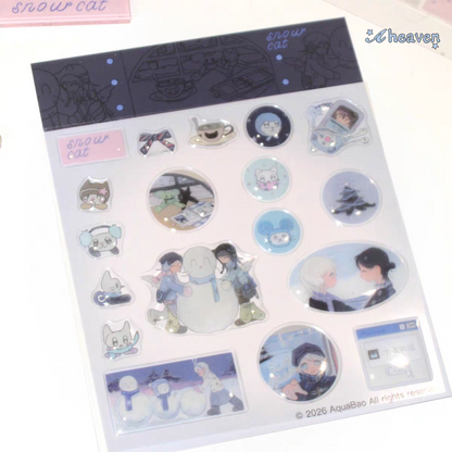 [Aheaven] Make A Snow Cat Sticker