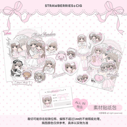 [Strawberries&Cig] Angel's Memoirs Die Cut Sticker Pack