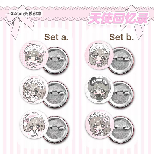 [Strawberries&Cig] Angel's Memoirs Pin Button
