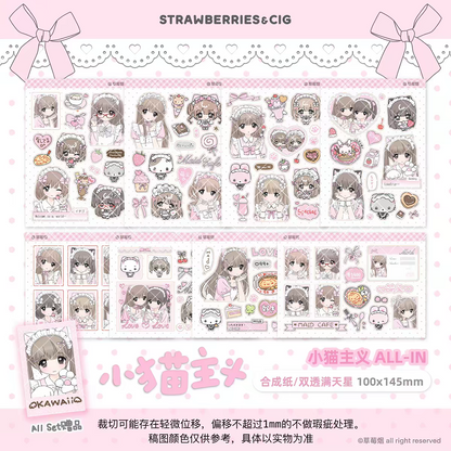 [Strawberries&Cig] Cat Sticker