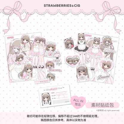 [Strawberries&Cig] Cat Die Cut Sticker Pack