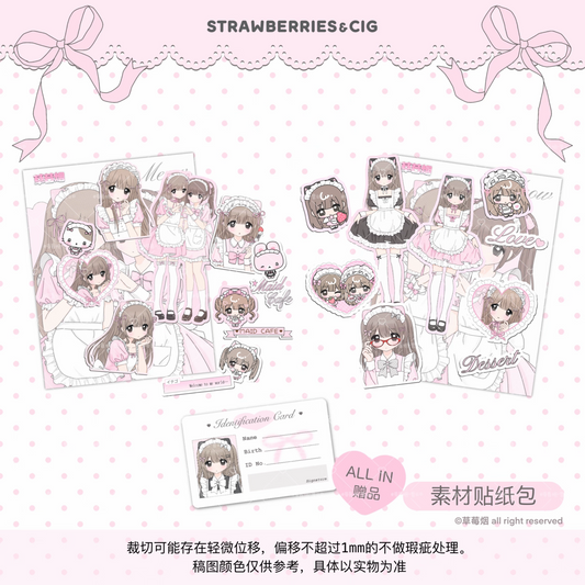 [Strawberries&Cig] Cat Die Cut Sticker Pack