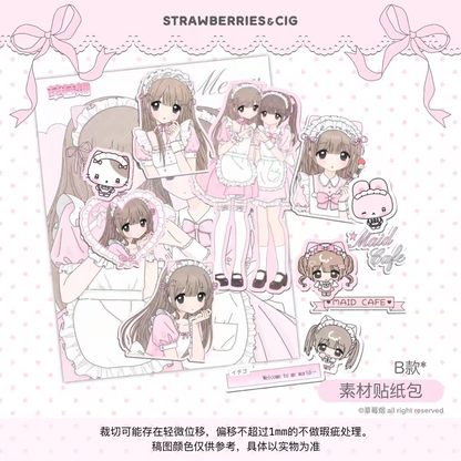 [Strawberries&Cig] Cat Die Cut Sticker Pack