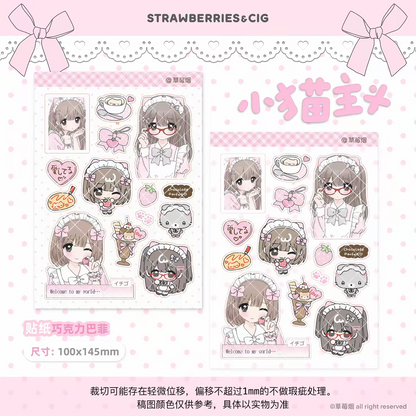 [Strawberries&Cig] Cat Sticker