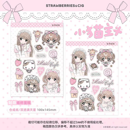 [Strawberries&Cig] Cat Sticker
