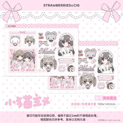 [Strawberries&Cig] Cat Sticker