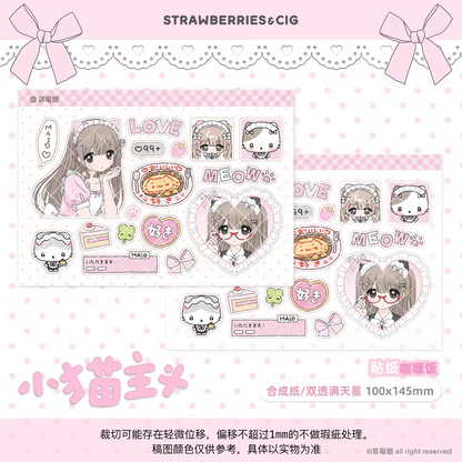 [Strawberries&Cig] Cat Sticker
