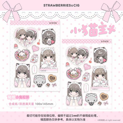 [Strawberries&Cig] Cat Sticker