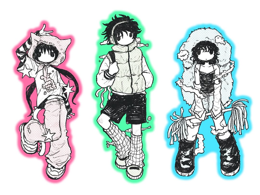 [Amustew] Die Cut Sticker 3Piece