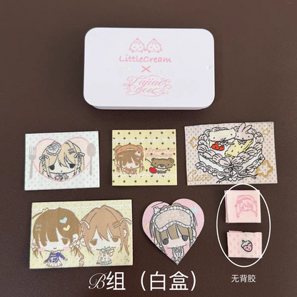 Little Cream Fabric Sticker Pack