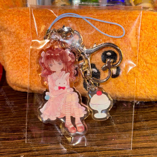 [Lighted Snow] Bunny Keyring